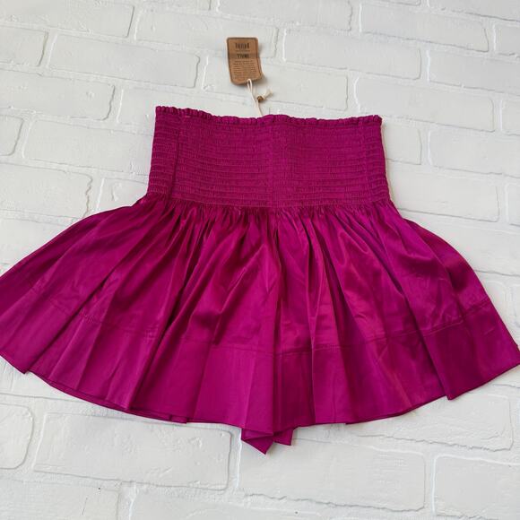 Natural Life Women's Dark Rose Pink Satin Shorts Elastic Waistband -sz S - Picture 2 of 5